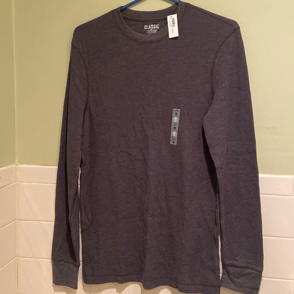 💙Old Navy Mens Lightweight Thermal Shirt Size Medium Grey